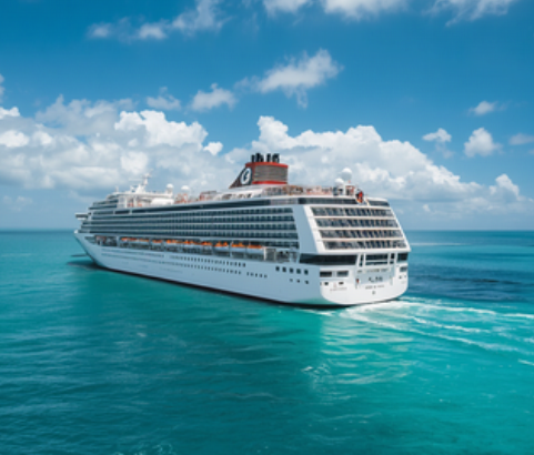 Carnival Festivale cruise ship in the Eastern Caribbean